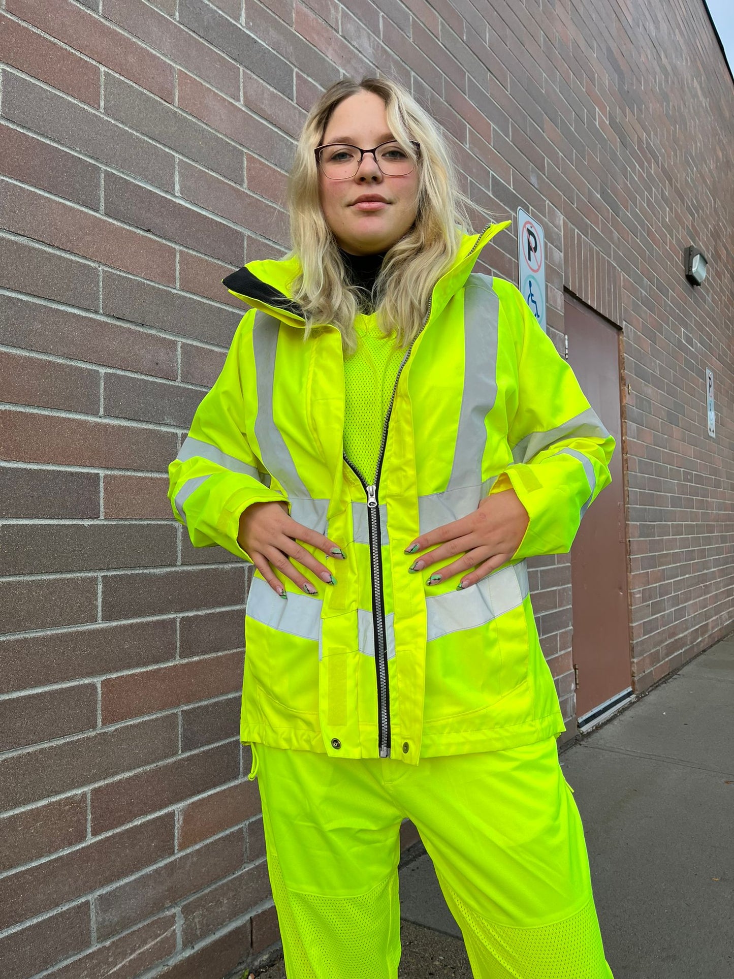 Polyester Hi Vis  Rain Jacket 7520