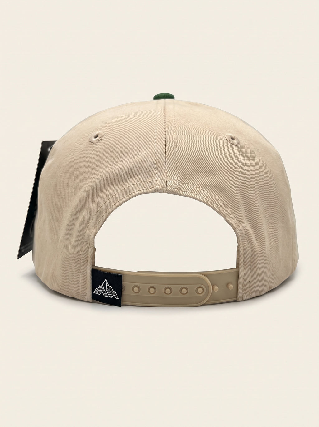 Two Tone Beige-Green H Beam Baseball Hat