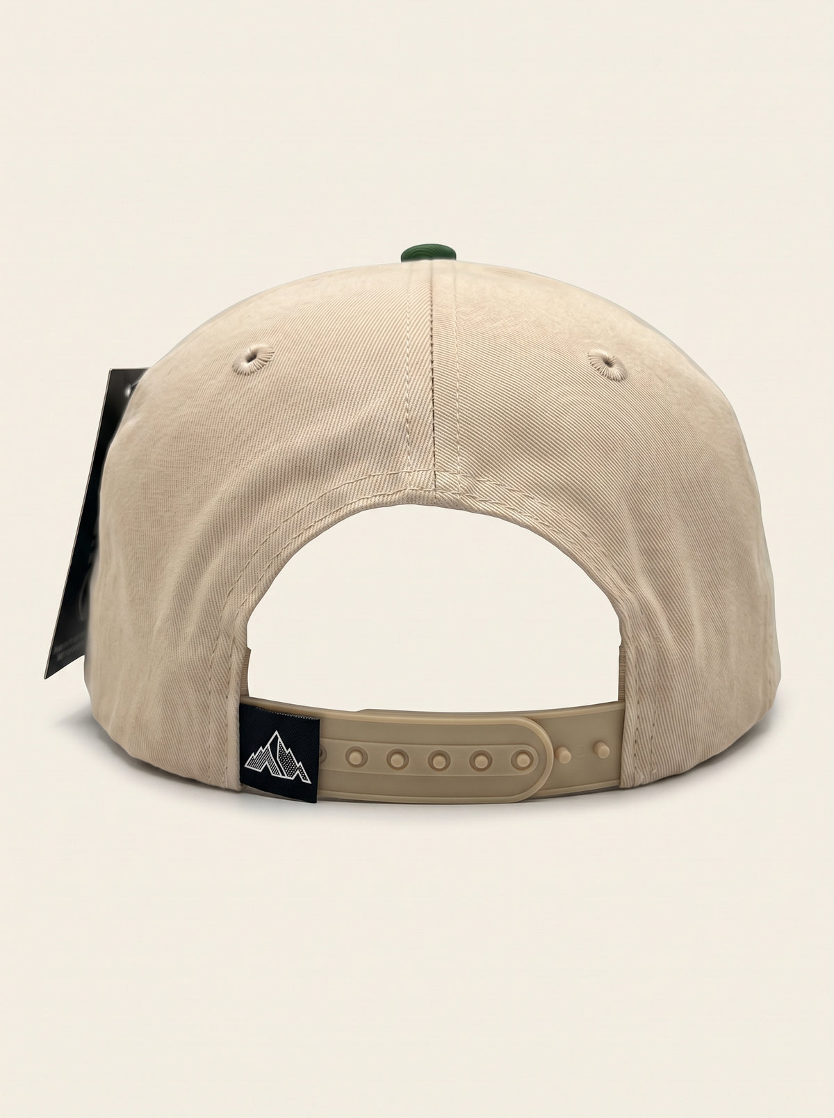 Two Tone Beige-Green H Beam Baseball Hat